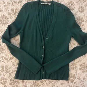 Abercrombie & Fitch Green Cardigan Sweater